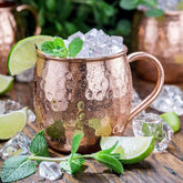 MyOnearth Copper Mug- Hand hammered Natural - Set of 2